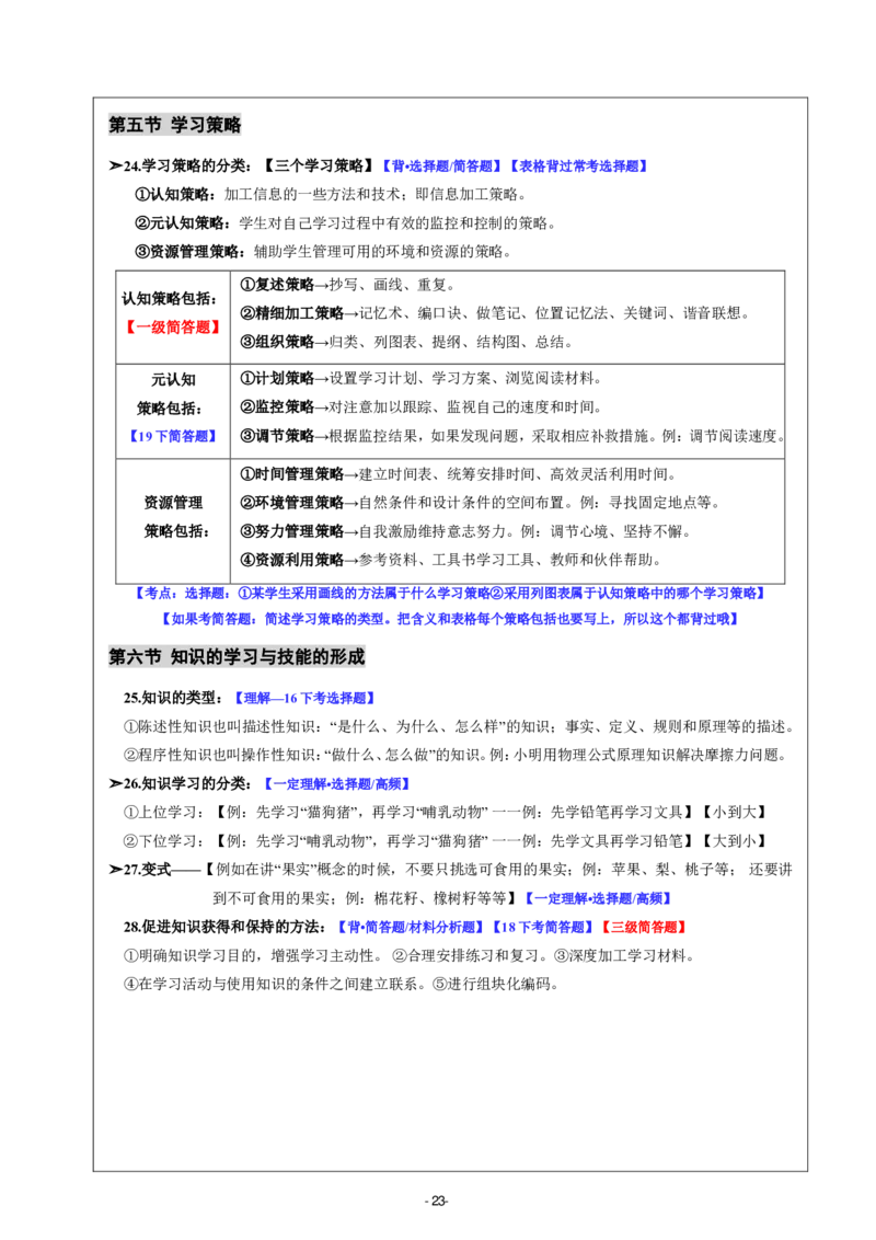 26《中学教育知识与能力》重点笔记_教资_初高中2026教资_26上资料（持续更新）_01重点笔记（可平替教材建议打印）