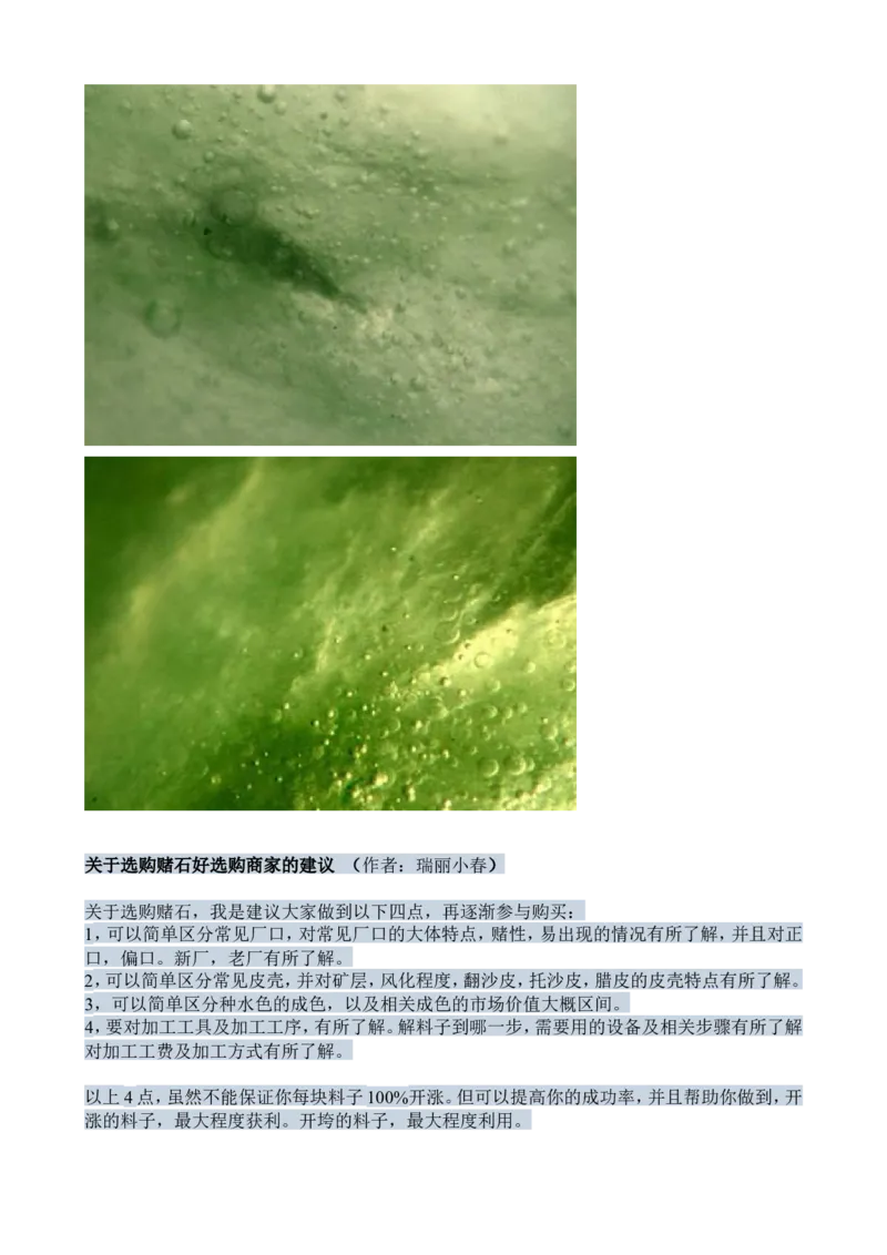 赌石知识和赌石技巧大全（赌石吧图书馆）_X018-玉石珠宝鉴定教程最新合集_8、玉石翡翠鉴定与投资电子资料_赌石专题