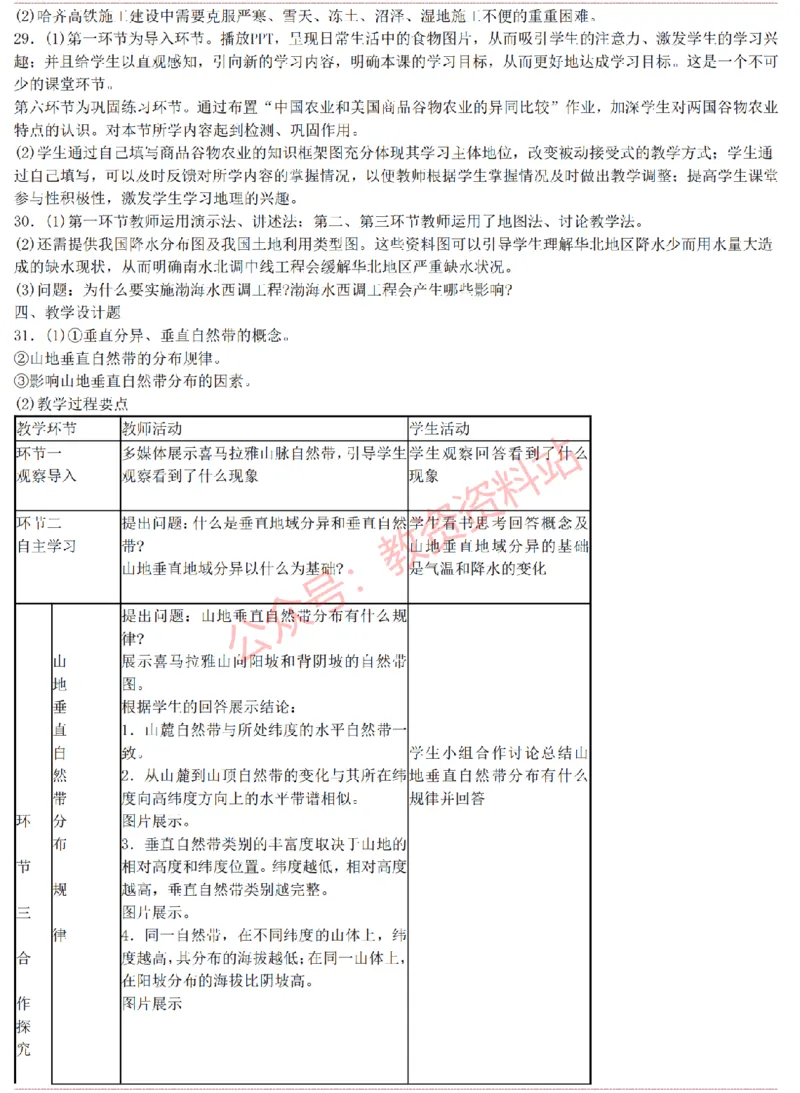 2015上-2019上高中地理学科知识历年真题及解析_教资_33教资笔试历年真题汇总（科一+科二+科三）_科三真题_02高中科三各科电子资料包合集_地理（资料文档）_高中地理