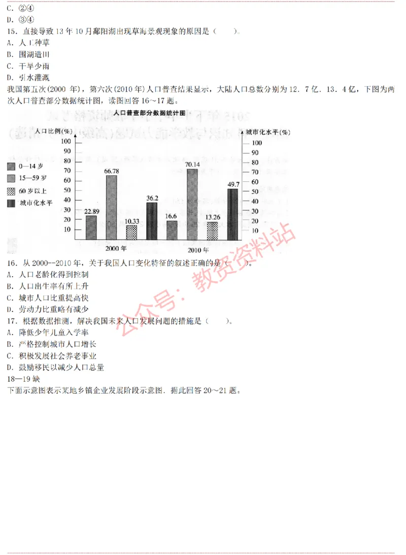 2015上-2019上高中地理学科知识历年真题及解析_教资_33教资笔试历年真题汇总（科一+科二+科三）_科三真题_02高中科三各科电子资料包合集_地理（资料文档）_高中地理