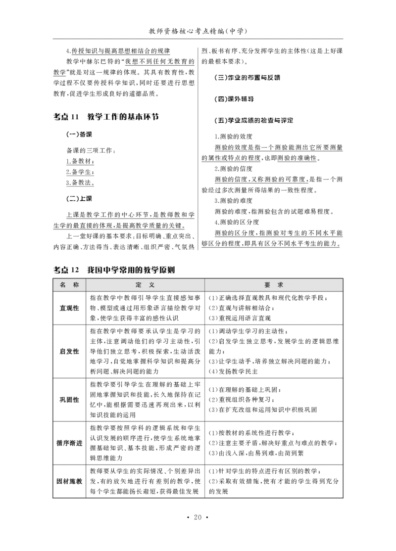 中学（科一+科二）_教资_初高中2026教资_25下教师资格证_3.核心考点精编