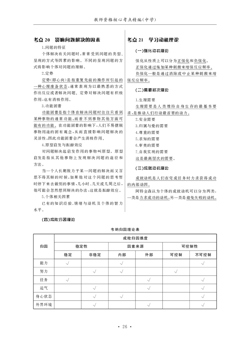 中学（科一+科二）_教资_初高中2026教资_25下教师资格证_3.核心考点精编