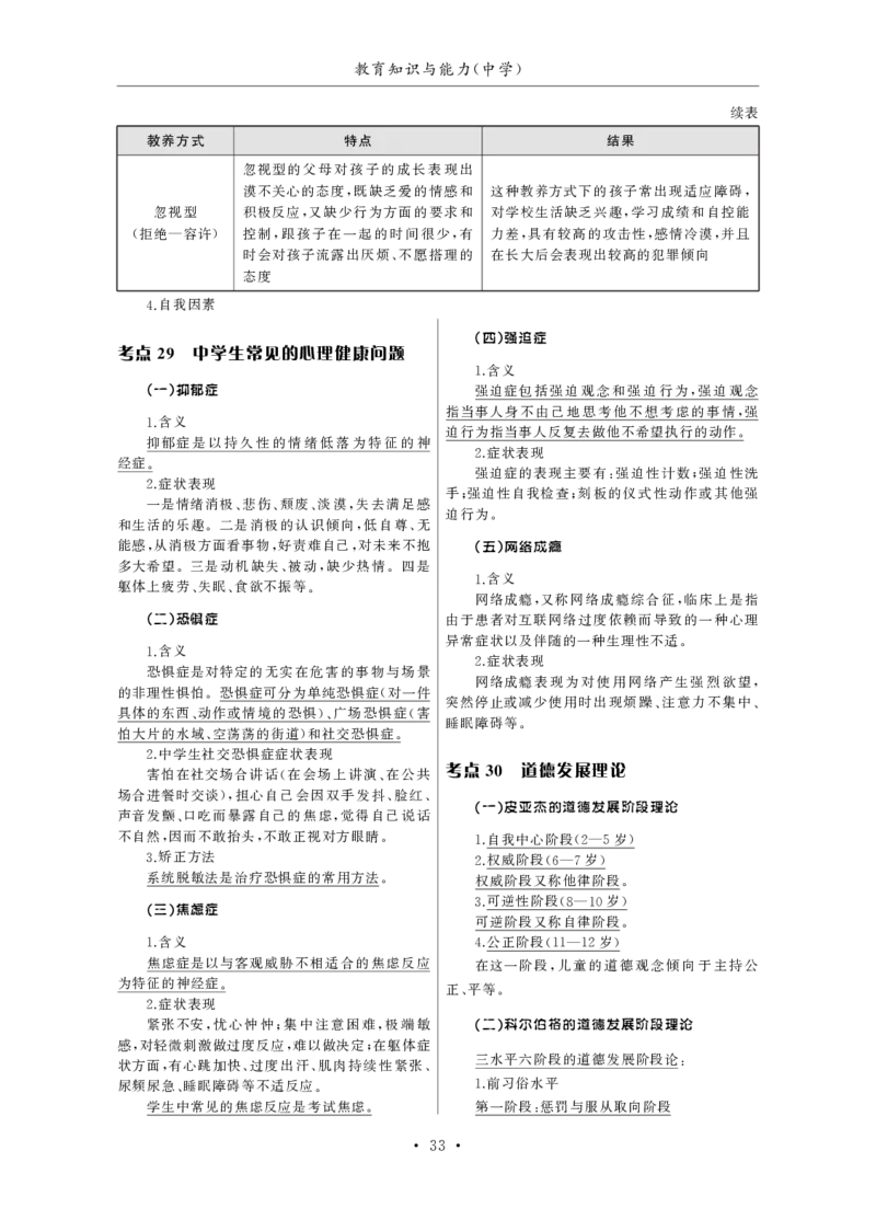 中学（科一+科二）_教资_初高中2026教资_25下教师资格证_3.核心考点精编