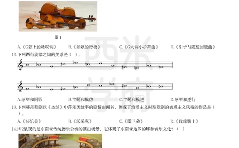 23年下-《高中音乐》真题_教资_25下资料合集二_25下最新科三知识点汇编+思维导图-高中_04.音乐_02.历年真题