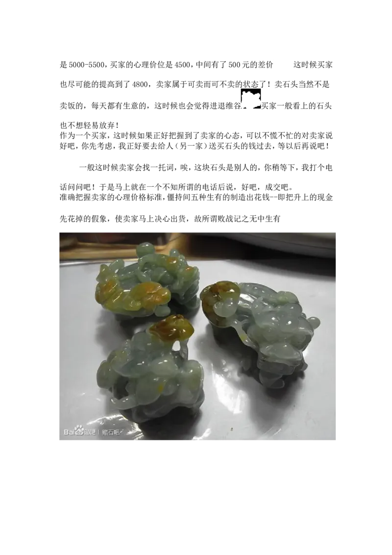 赌石实用技巧~买石头砍价技巧_X018-玉石珠宝鉴定教程最新合集_8、玉石翡翠鉴定与投资电子资料_赌石专题