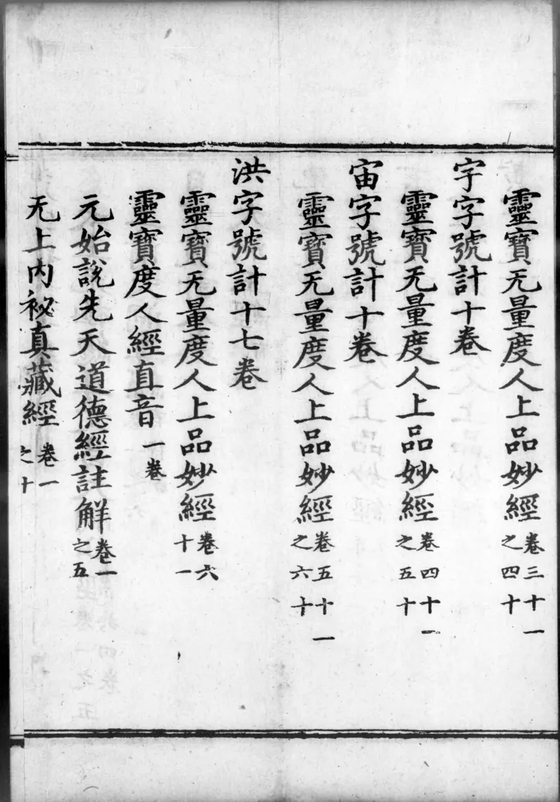 正统道藏.00.目录.明正统十年内府刊本.灰度胶片_绝版书_天涯系列_t涯_绝版古籍电子书合集（13大类）_道家_道藏（七套）