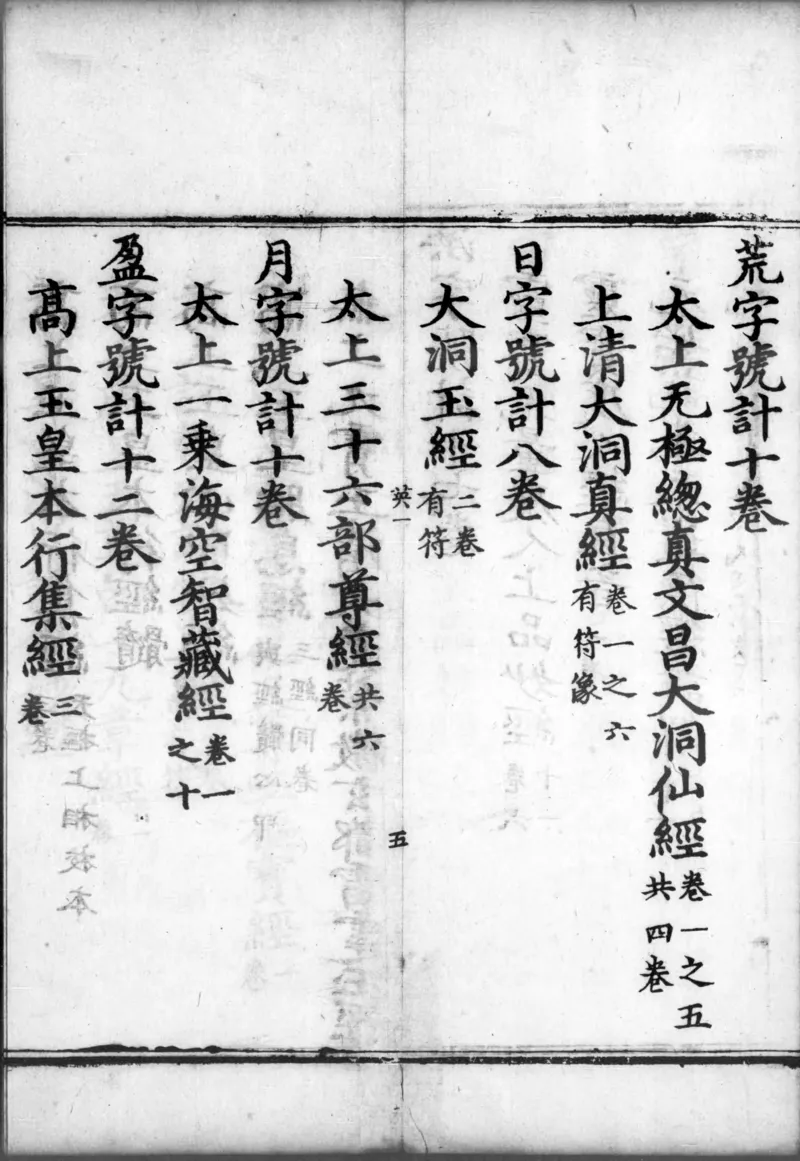 正统道藏.00.目录.明正统十年内府刊本.灰度胶片_绝版书_天涯系列_t涯_绝版古籍电子书合集（13大类）_道家_道藏（七套）