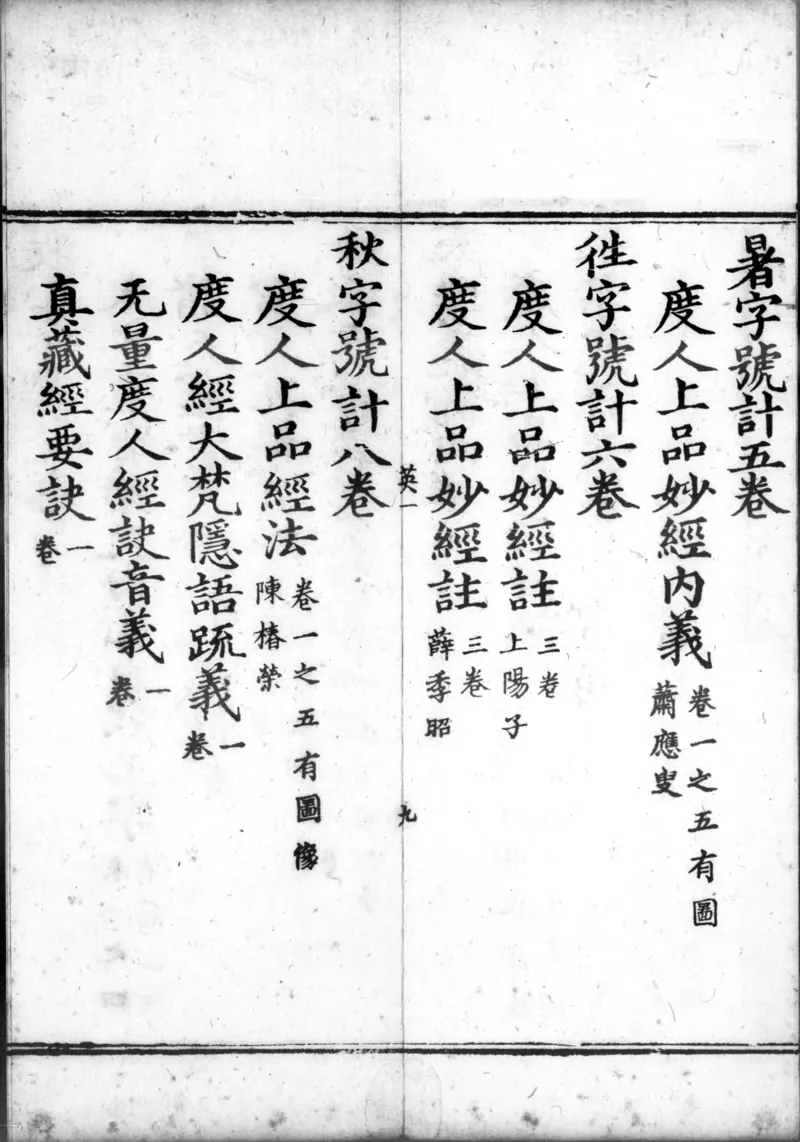 正统道藏.00.目录.明正统十年内府刊本.灰度胶片_绝版书_天涯系列_t涯_绝版古籍电子书合集（13大类）_道家_道藏（七套）