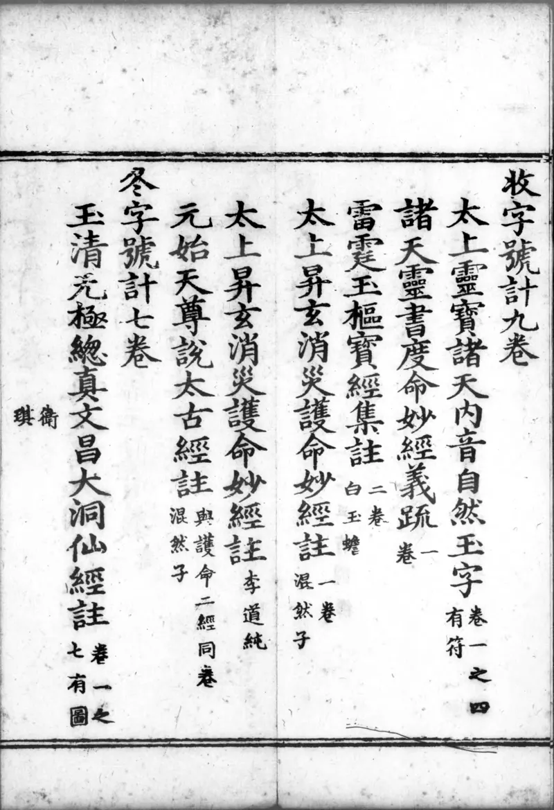 正统道藏.00.目录.明正统十年内府刊本.灰度胶片_绝版书_天涯系列_t涯_绝版古籍电子书合集（13大类）_道家_道藏（七套）