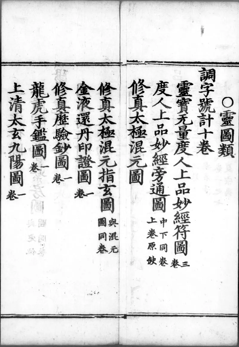 正统道藏.00.目录.明正统十年内府刊本.灰度胶片_绝版书_天涯系列_t涯_绝版古籍电子书合集（13大类）_道家_道藏（七套）