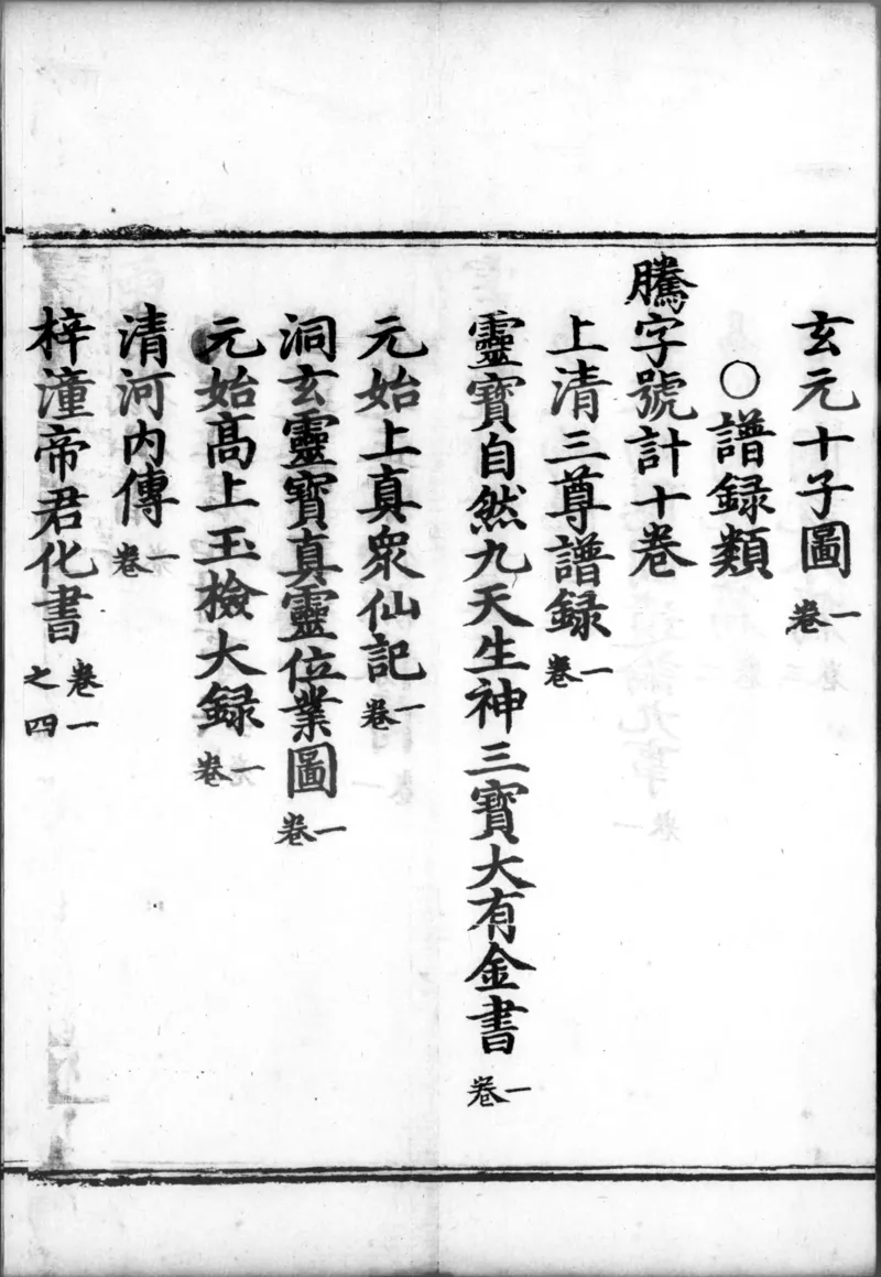 正统道藏.00.目录.明正统十年内府刊本.灰度胶片_绝版书_天涯系列_t涯_绝版古籍电子书合集（13大类）_道家_道藏（七套）