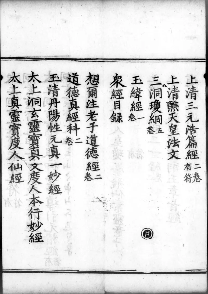 正统道藏.00.目录.明正统十年内府刊本.灰度胶片_绝版书_天涯系列_t涯_绝版古籍电子书合集（13大类）_道家_道藏（七套）