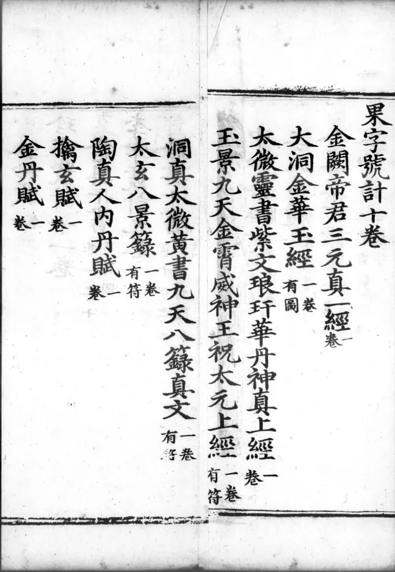 正统道藏.00.目录.明正统十年内府刊本.灰度胶片_绝版书_天涯系列_t涯_绝版古籍电子书合集（13大类）_道家_道藏（七套）