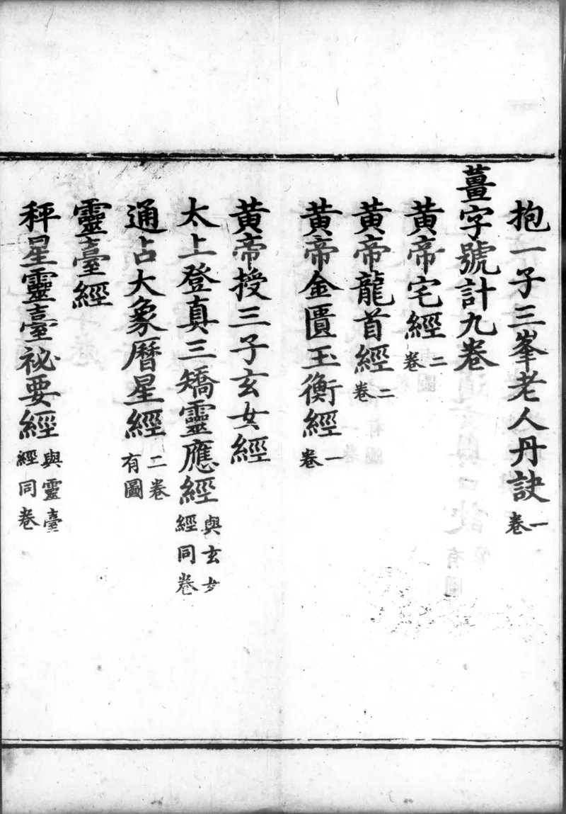 正统道藏.00.目录.明正统十年内府刊本.灰度胶片_绝版书_天涯系列_t涯_绝版古籍电子书合集（13大类）_道家_道藏（七套）