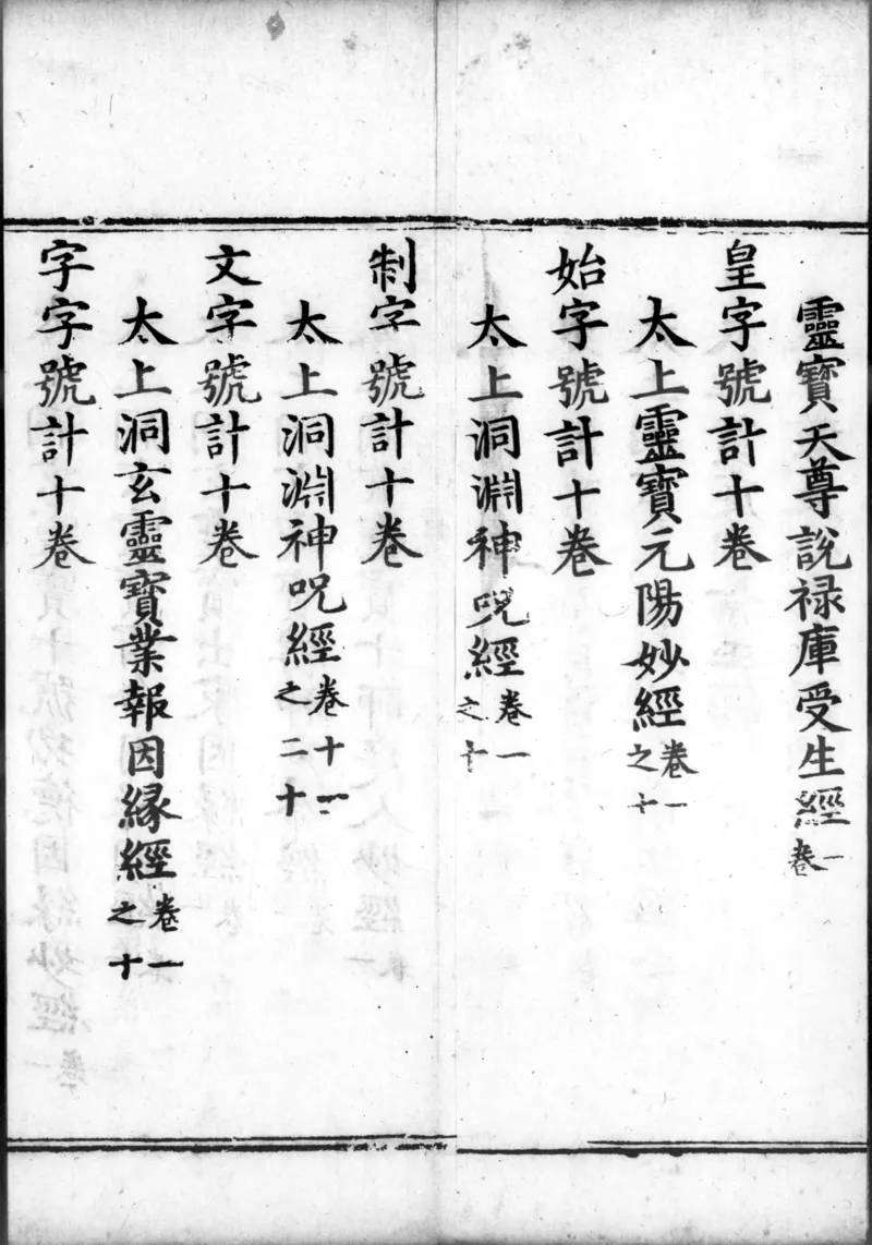 正统道藏.00.目录.明正统十年内府刊本.灰度胶片_绝版书_天涯系列_t涯_绝版古籍电子书合集（13大类）_道家_道藏（七套）