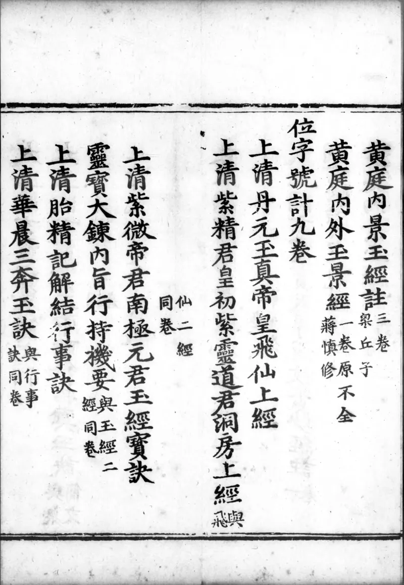 正统道藏.00.目录.明正统十年内府刊本.灰度胶片_绝版书_天涯系列_t涯_绝版古籍电子书合集（13大类）_道家_道藏（七套）