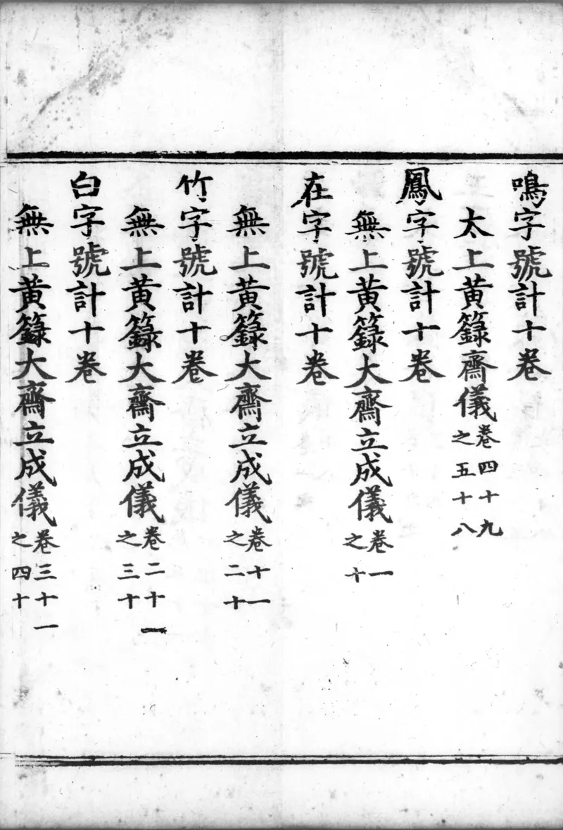 正统道藏.00.目录.明正统十年内府刊本.灰度胶片_绝版书_天涯系列_t涯_绝版古籍电子书合集（13大类）_道家_道藏（七套）