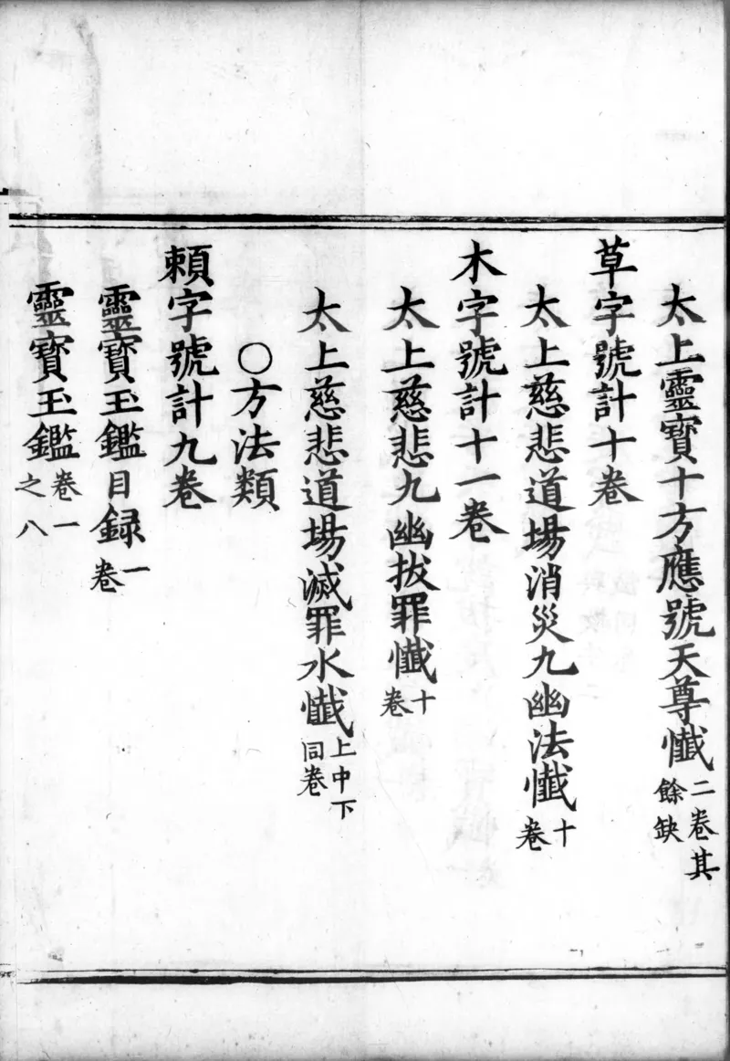 正统道藏.00.目录.明正统十年内府刊本.灰度胶片_绝版书_天涯系列_t涯_绝版古籍电子书合集（13大类）_道家_道藏（七套）