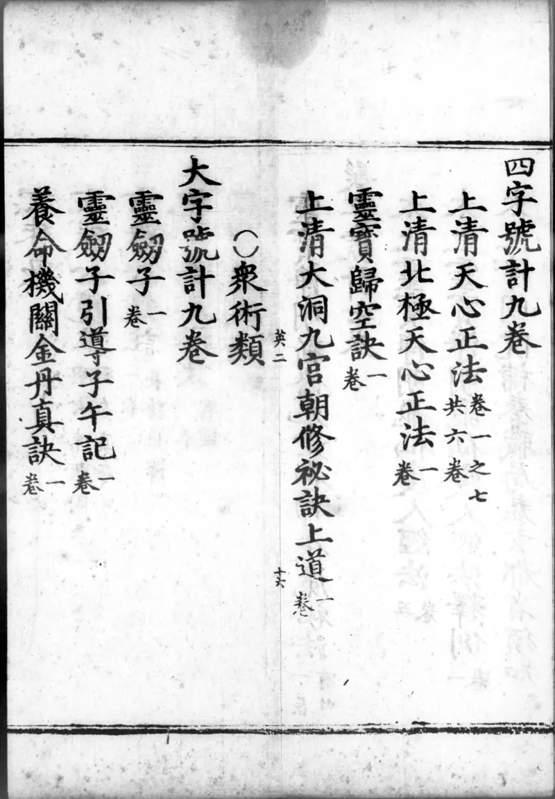 正统道藏.00.目录.明正统十年内府刊本.灰度胶片_绝版书_天涯系列_t涯_绝版古籍电子书合集（13大类）_道家_道藏（七套）