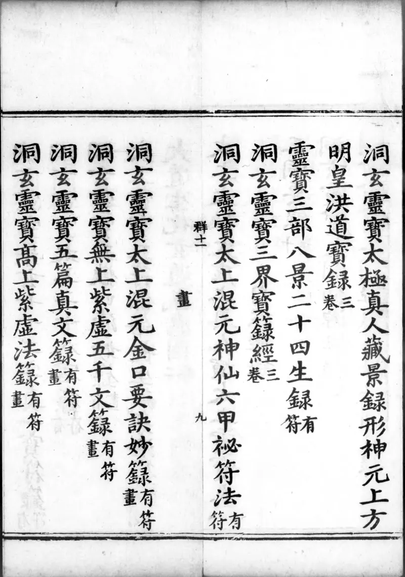 正统道藏.00.目录.明正统十年内府刊本.灰度胶片_绝版书_天涯系列_t涯_绝版古籍电子书合集（13大类）_道家_道藏（七套）