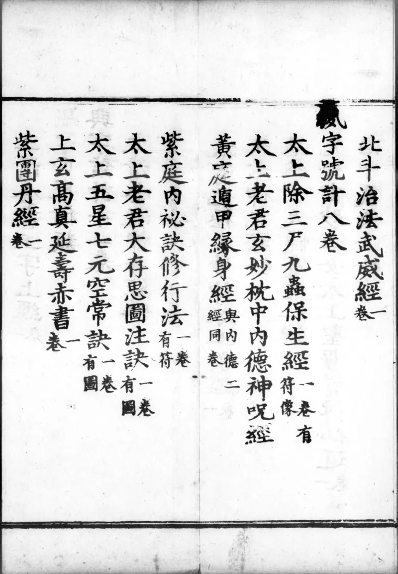 正统道藏.00.目录.明正统十年内府刊本.灰度胶片_绝版书_天涯系列_t涯_绝版古籍电子书合集（13大类）_道家_道藏（七套）