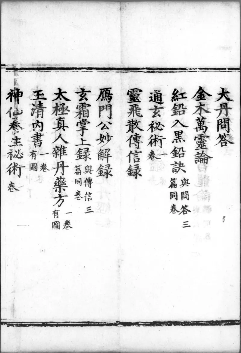 正统道藏.00.目录.明正统十年内府刊本.灰度胶片_绝版书_天涯系列_t涯_绝版古籍电子书合集（13大类）_道家_道藏（七套）