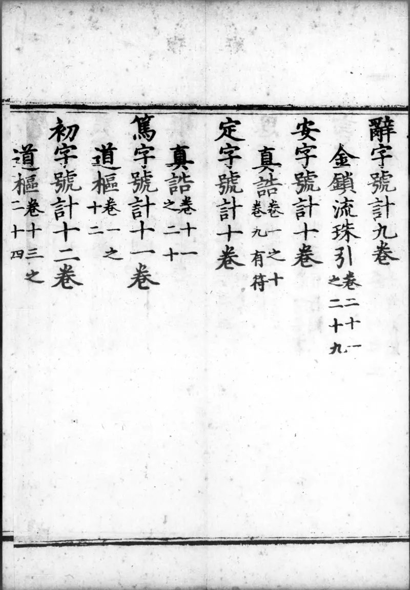 正统道藏.00.目录.明正统十年内府刊本.灰度胶片_绝版书_天涯系列_t涯_绝版古籍电子书合集（13大类）_道家_道藏（七套）