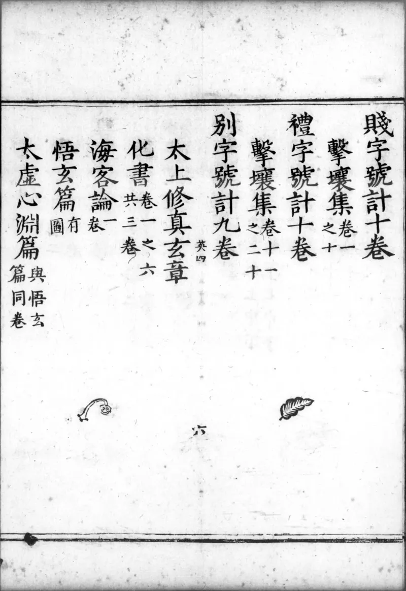 正统道藏.00.目录.明正统十年内府刊本.灰度胶片_绝版书_天涯系列_t涯_绝版古籍电子书合集（13大类）_道家_道藏（七套）