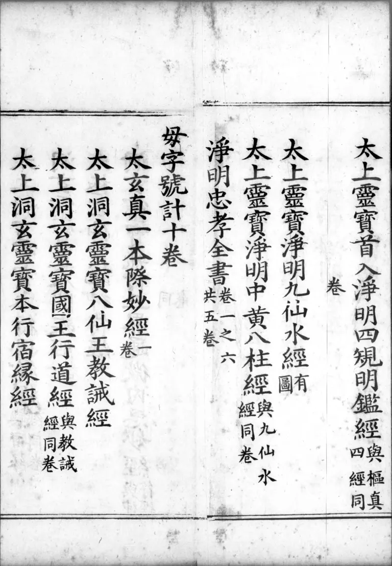 正统道藏.00.目录.明正统十年内府刊本.灰度胶片_绝版书_天涯系列_t涯_绝版古籍电子书合集（13大类）_道家_道藏（七套）