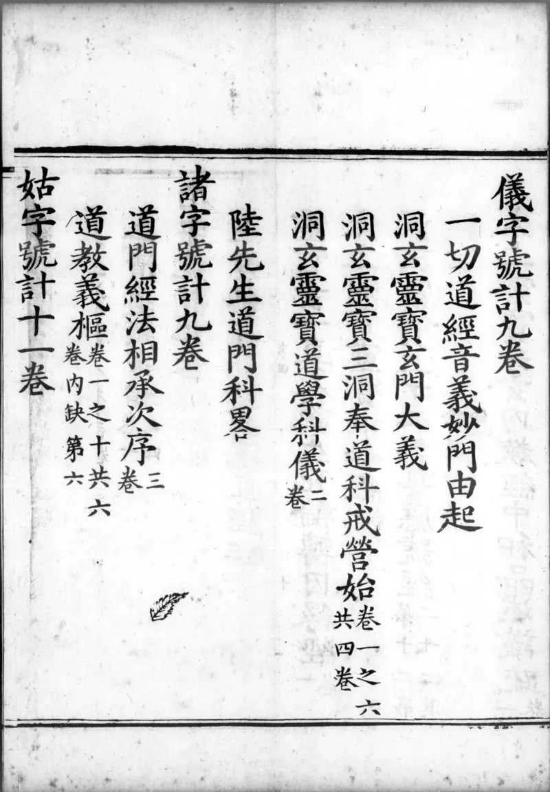 正统道藏.00.目录.明正统十年内府刊本.灰度胶片_绝版书_天涯系列_t涯_绝版古籍电子书合集（13大类）_道家_道藏（七套）