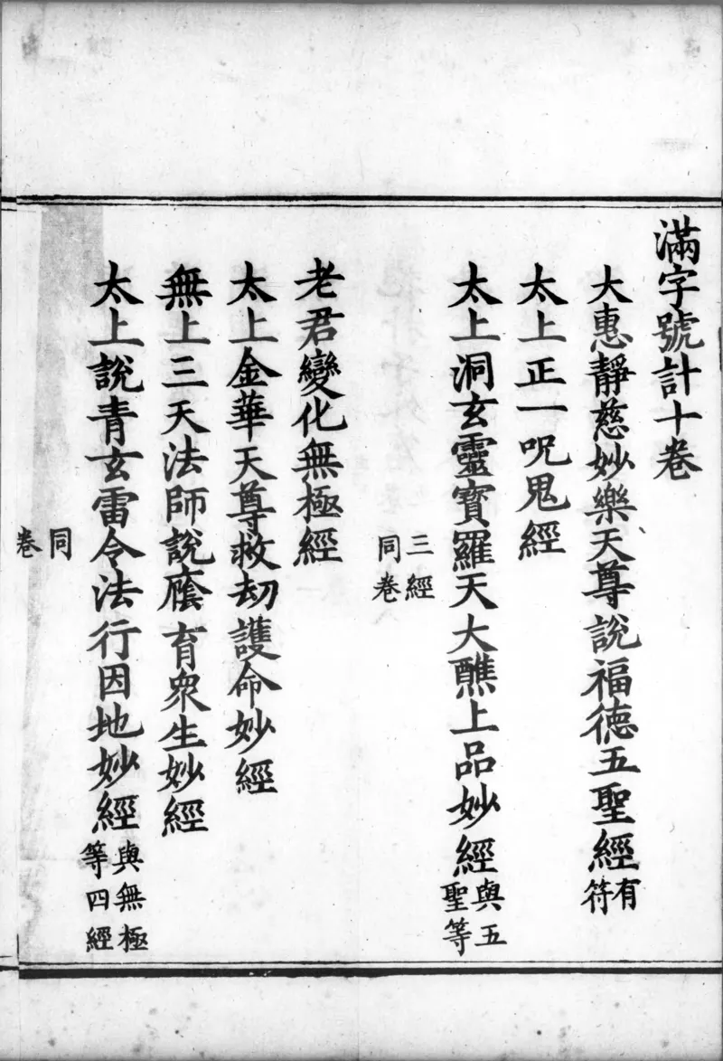 正统道藏.00.目录.明正统十年内府刊本.灰度胶片_绝版书_天涯系列_t涯_绝版古籍电子书合集（13大类）_道家_道藏（七套）