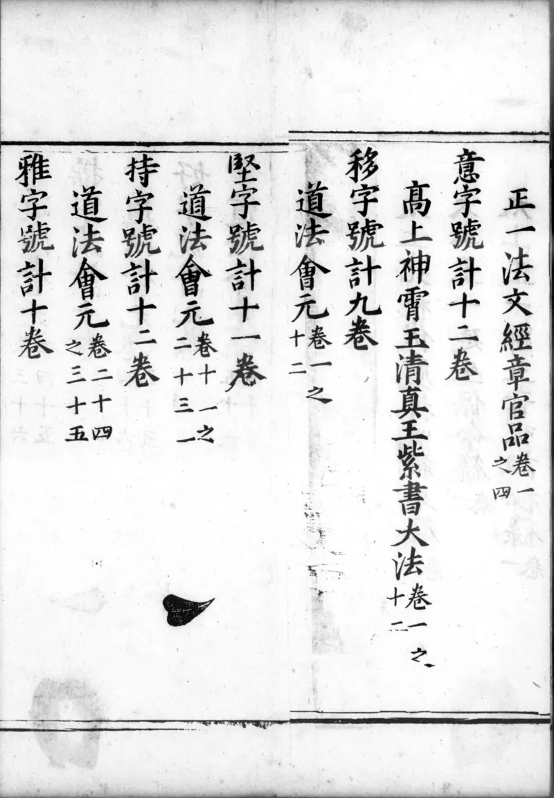 正统道藏.00.目录.明正统十年内府刊本.灰度胶片_绝版书_天涯系列_t涯_绝版古籍电子书合集（13大类）_道家_道藏（七套）
