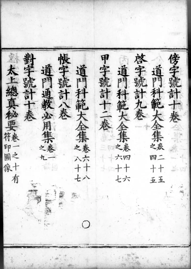 正统道藏.00.目录.明正统十年内府刊本.灰度胶片_绝版书_天涯系列_t涯_绝版古籍电子书合集（13大类）_道家_道藏（七套）