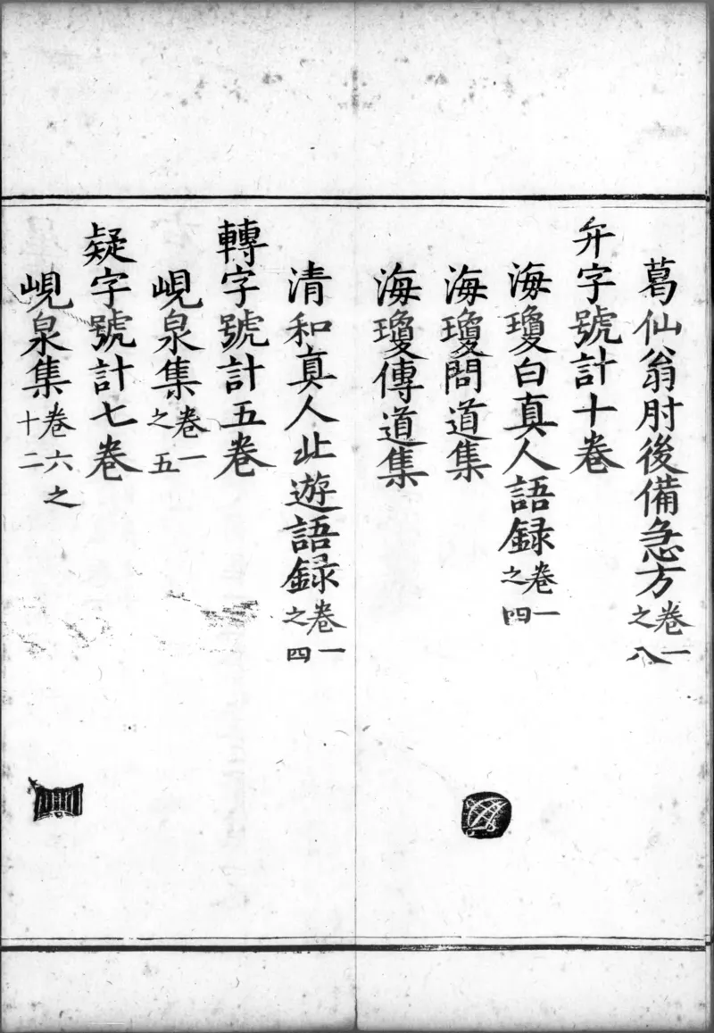 正统道藏.00.目录.明正统十年内府刊本.灰度胶片_绝版书_天涯系列_t涯_绝版古籍电子书合集（13大类）_道家_道藏（七套）