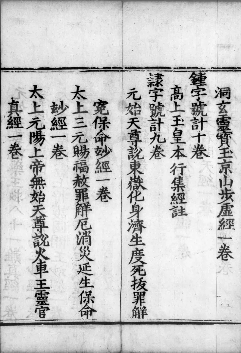 正统道藏.00.目录.明正统十年内府刊本.灰度胶片_绝版书_天涯系列_t涯_绝版古籍电子书合集（13大类）_道家_道藏（七套）