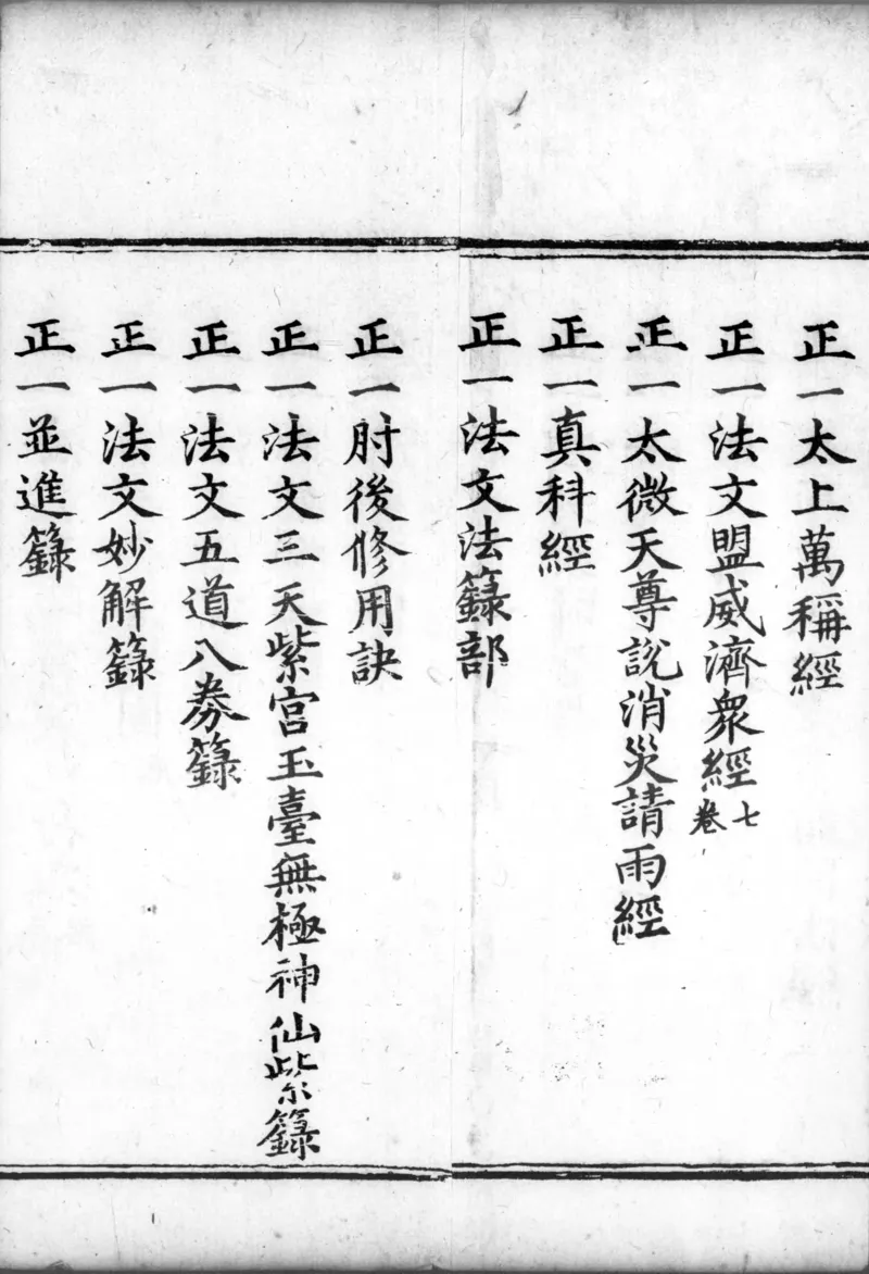 正统道藏.00.目录.明正统十年内府刊本.灰度胶片_绝版书_天涯系列_t涯_绝版古籍电子书合集（13大类）_道家_道藏（七套）