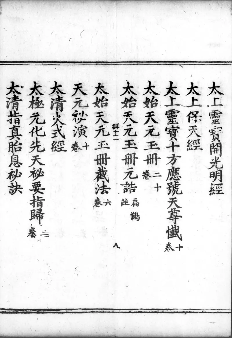 正统道藏.00.目录.明正统十年内府刊本.灰度胶片_绝版书_天涯系列_t涯_绝版古籍电子书合集（13大类）_道家_道藏（七套）