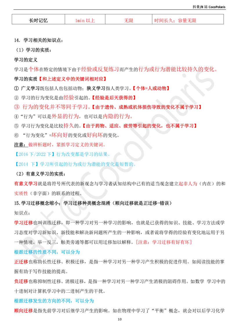 03中学科二辨析题知识点整理2025下_教资_初高中2026教资_25下教师资格证_简答题必背_中学科二主观大题（coco）