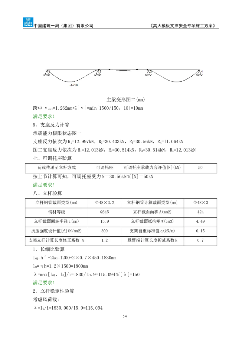 龙泉驿区污水处理厂高大模板支撑安全专项施工方案_2020年公司级优秀施组方案