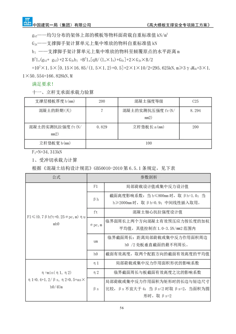 龙泉驿区污水处理厂高大模板支撑安全专项施工方案_2020年公司级优秀施组方案