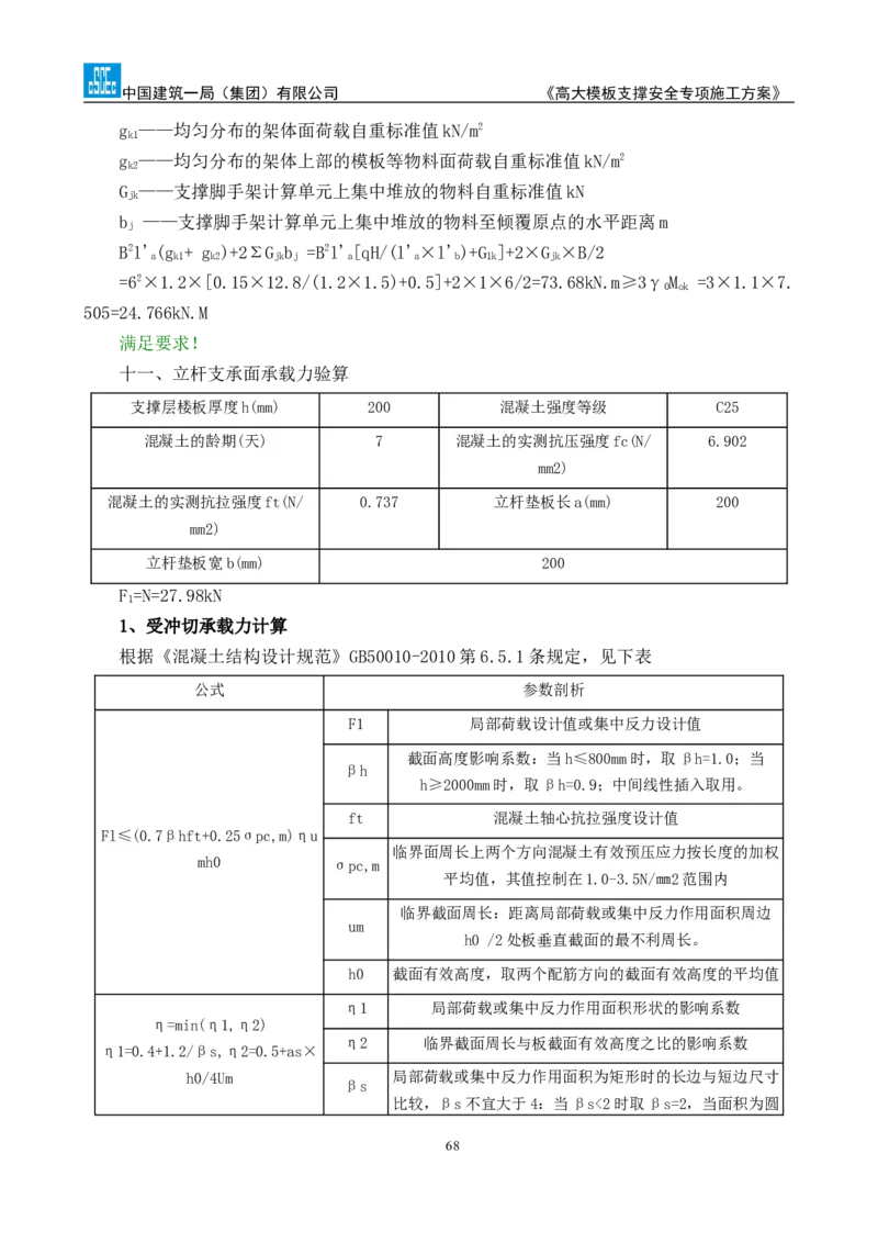 龙泉驿区污水处理厂高大模板支撑安全专项施工方案_2020年公司级优秀施组方案