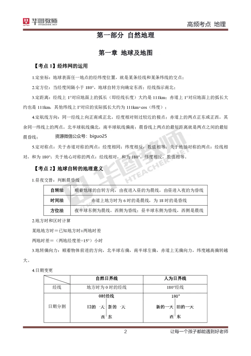 2、中学地理考点笔记2_教资_33教资笔试历年真题汇总（科一+科二+科三）_科三真题_02高中科三各科电子资料包合集_地理（资料文档）_高中地理_03科三考点笔记