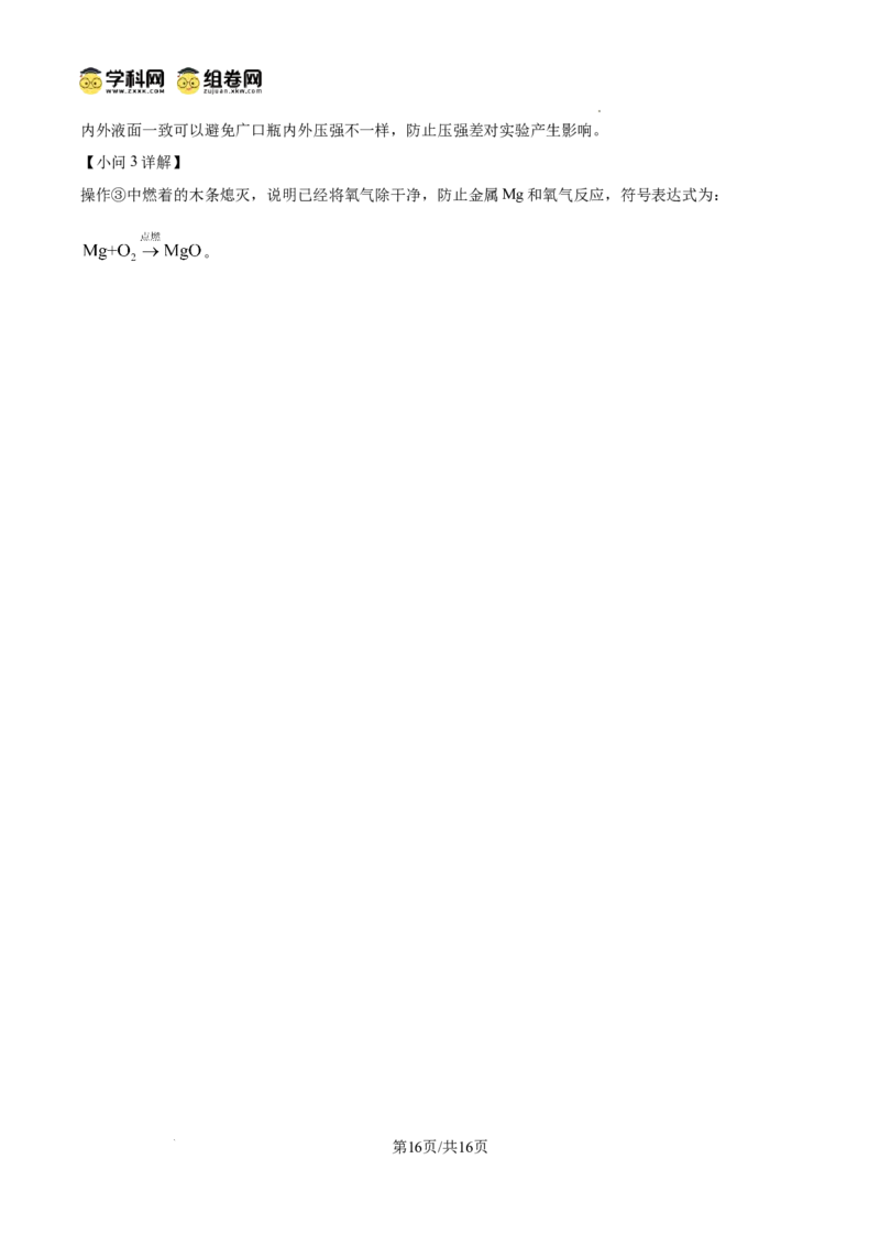 精品解析：广东省广州市越秀区华侨外国语学校2024-2025学年九年级上学期期中考试化学试卷（解析版）_广州九上月考+期中+期末+一模二模+中考真题
