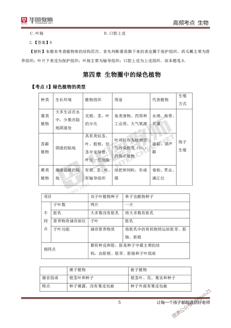 中学生物高频考点_教资_33教资笔试历年真题汇总（科一+科二+科三）_科三真题_02初中科三各科电子资料包合集_生物（资料文档）_初中生物_03高频考点及笔记
