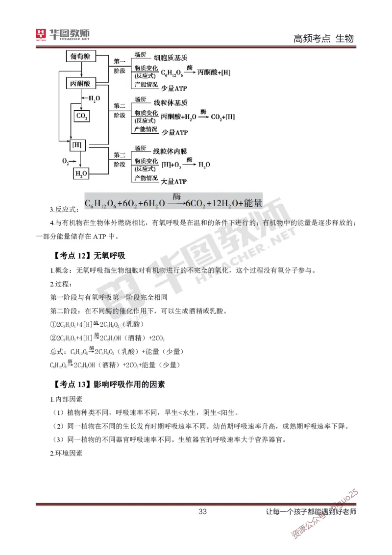 中学生物高频考点_教资_33教资笔试历年真题汇总（科一+科二+科三）_科三真题_02高中科三各科电子资料包合集_生物（资料文档）_高中生物_03高频考点及笔记