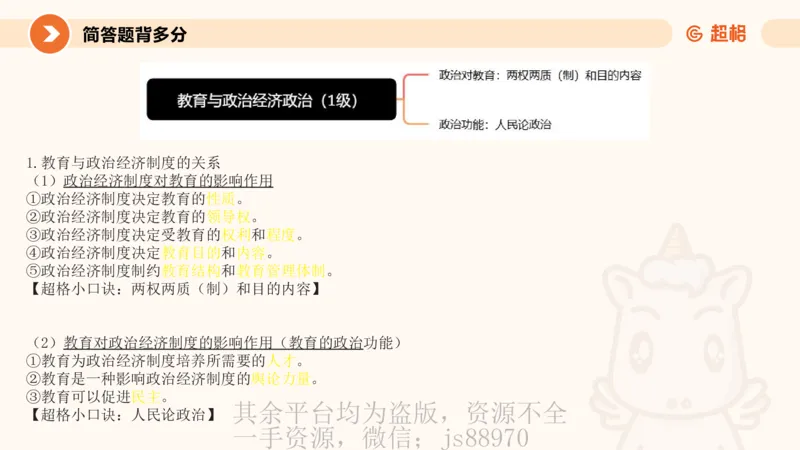 PPT_1_教资_大圣26上蒙题技巧通用网课（中小幼）_CG26上教资笔试小学_0226上小学-教育知识与能力（更新中）_02简答题分带背营