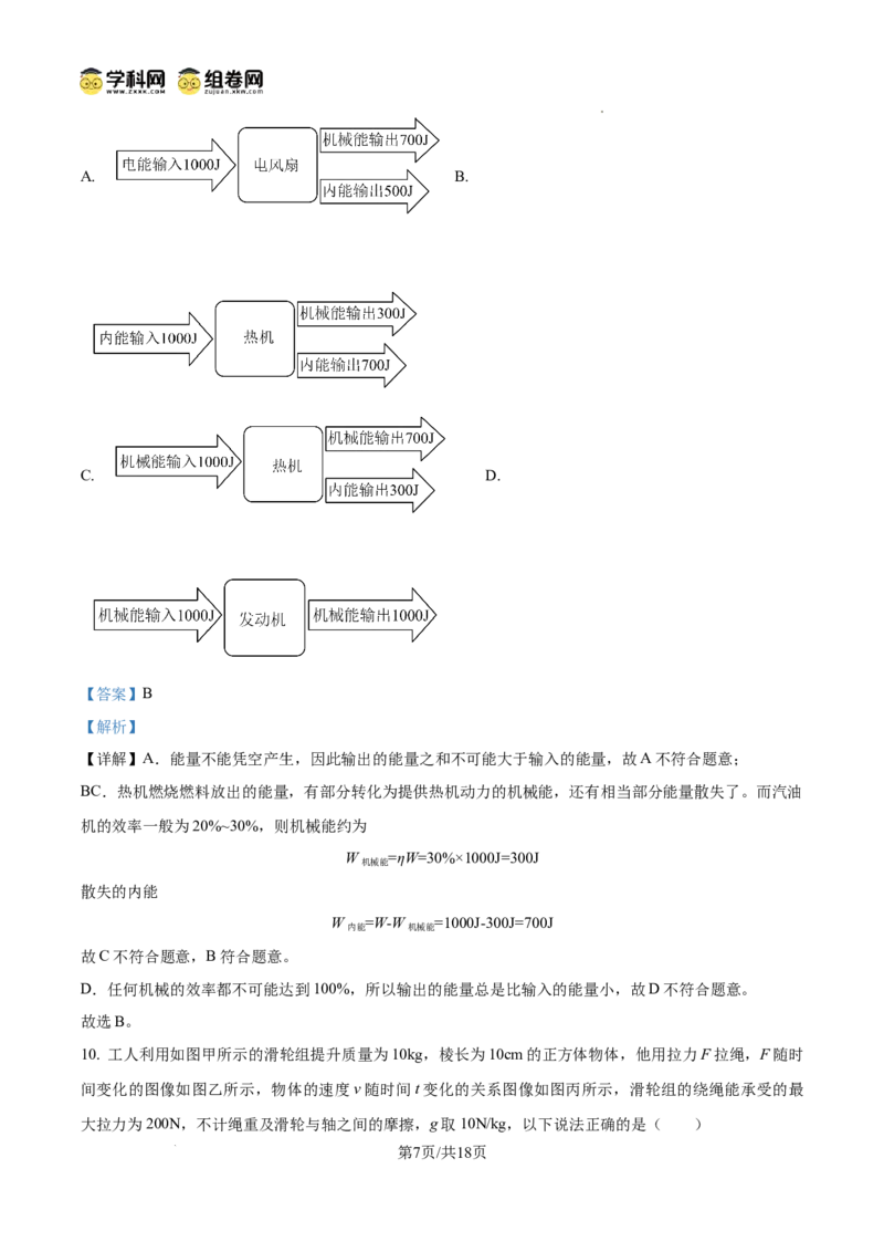 精品解析：广东省广州市铁一中学2024-2025学年九年级上学期期中考试物理试题（解析版）_广州九上月考+期中+期末+一模二模+中考真题_2024年秋九年级上学期期中考试试卷和答案解析
