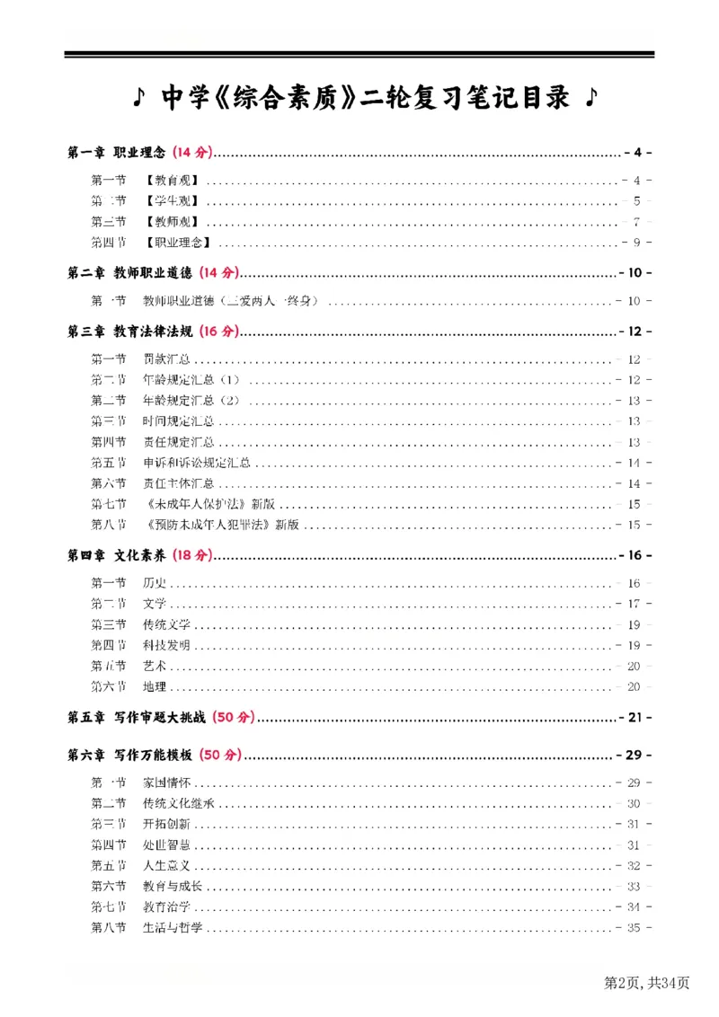 25下中学-综合素质二轮笔记(已优化)_教资_初高中2026教资_26上资料（持续更新）_01重点笔记（可平替教材建议打印）_25下的一二轮重点笔记