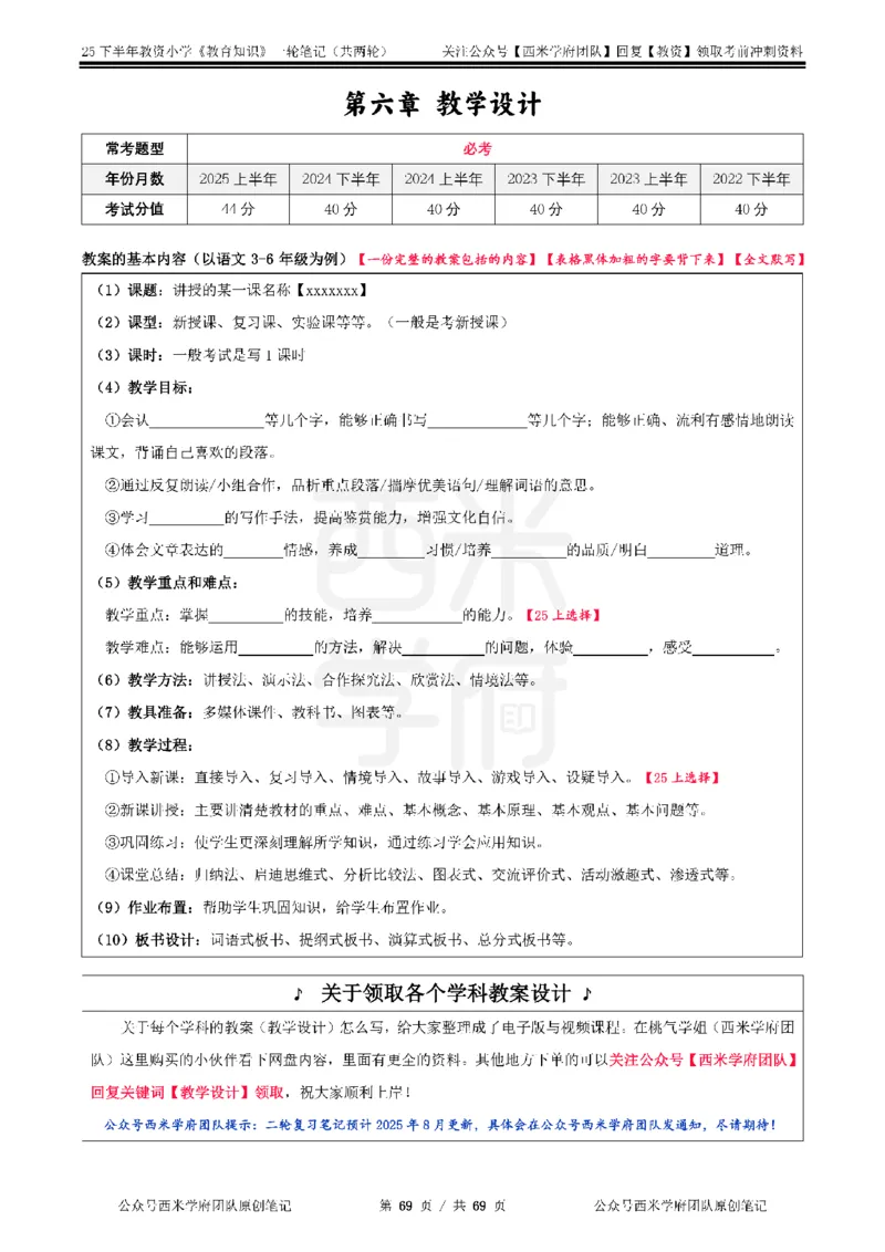 25下小学-教育知识与能力一轮笔记_教资_26上西米学府一轮重点笔记（小学科一）_0125下重点笔记+习题