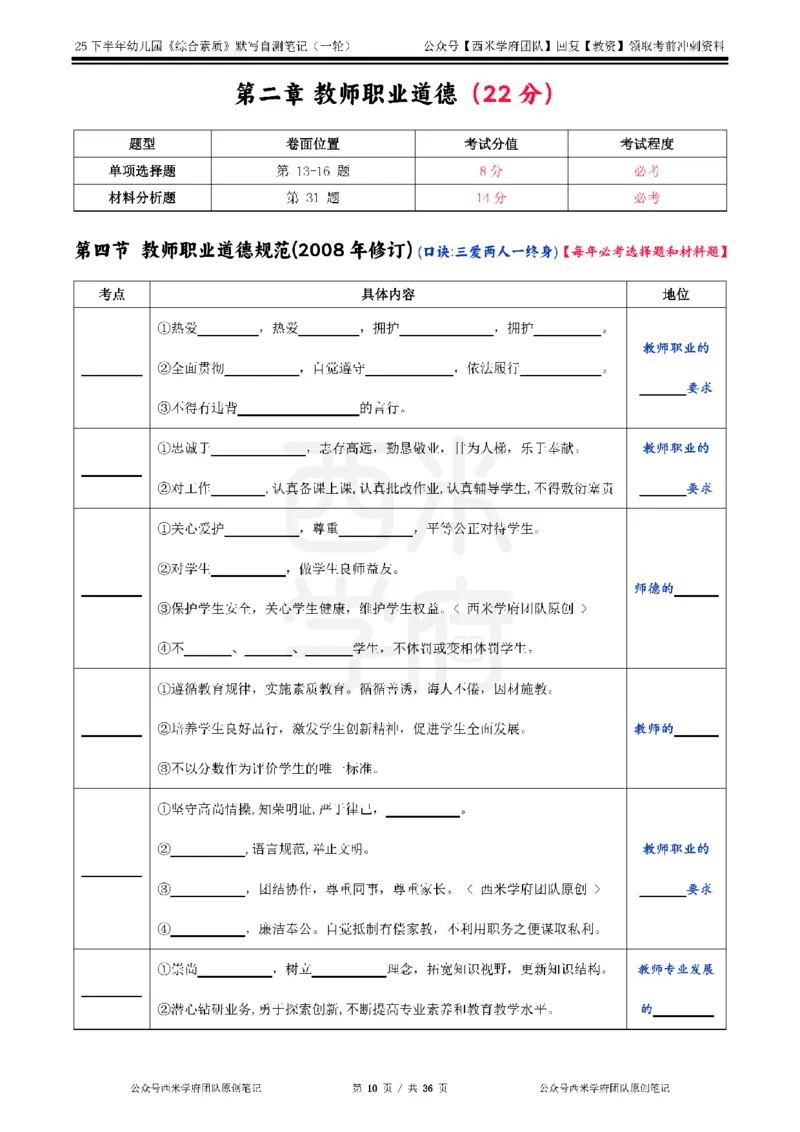25下幼儿-综合素质-一轮默写自测笔记_教资_25下资料合集二_2025下一轮默写本_幼儿：一轮笔记重点笔记默写本